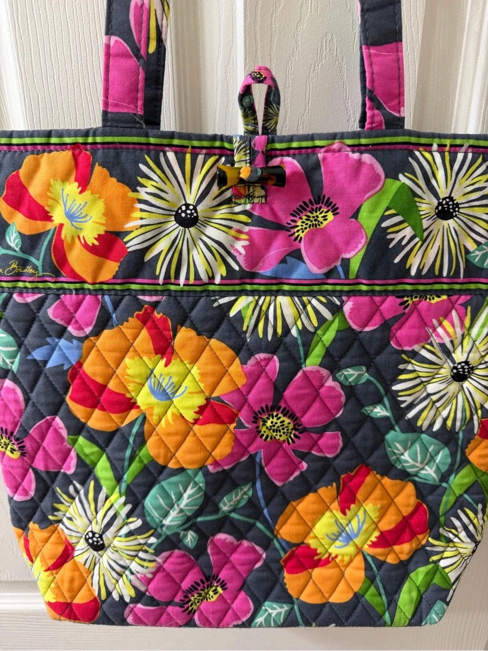 Vera Bradley Floral Tote Bag - Jazzy Blues